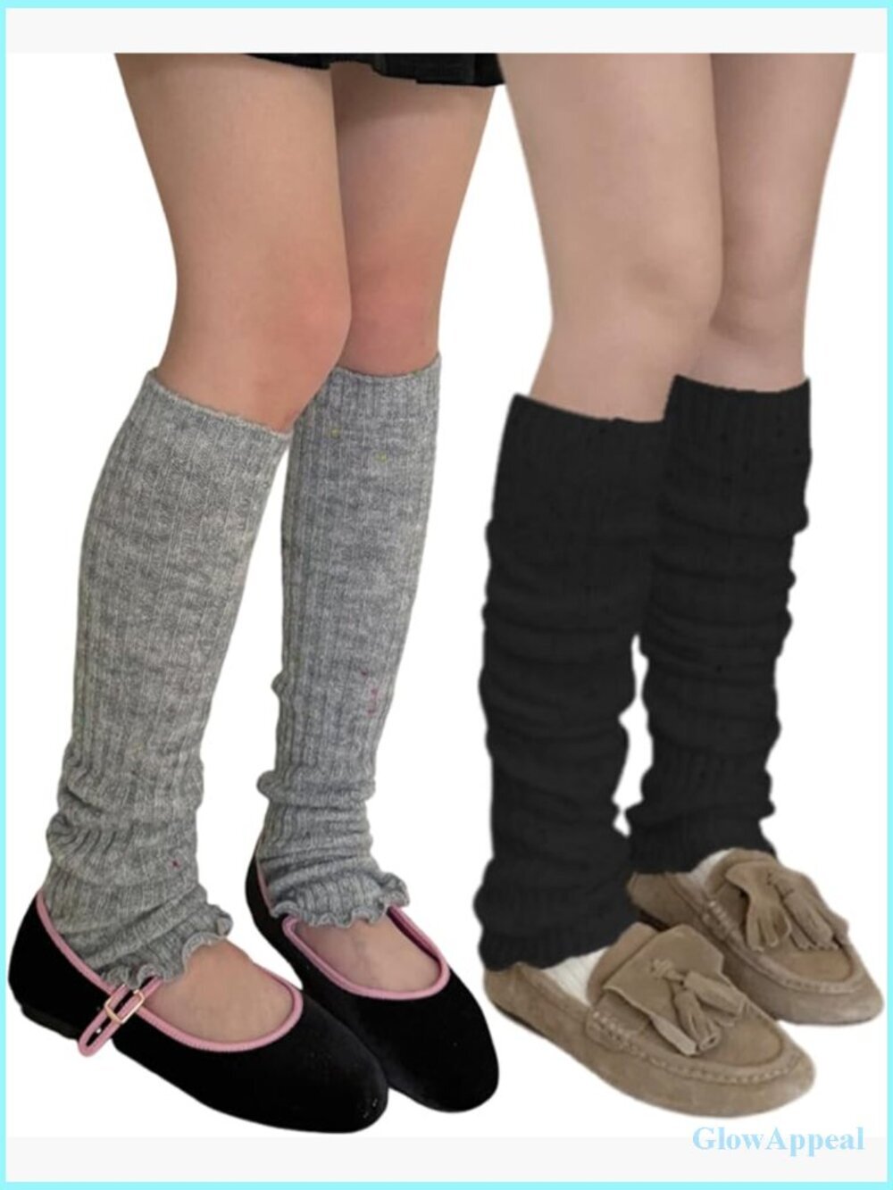 Classic Knit Leg Warmers for Winter – Cozy Stretchy Boot Accessory for Dance &